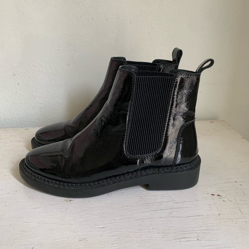 Intentionally blank ankle boots